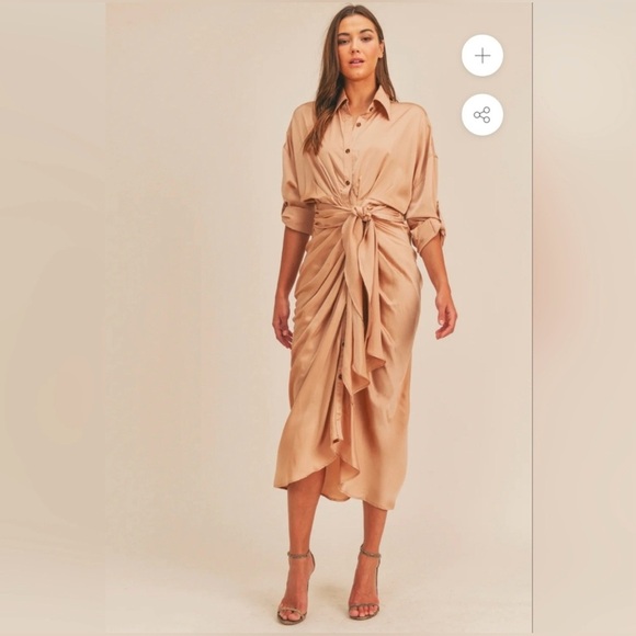 Mable dress NWOT size medium in mocha color - Picture 2 of 3